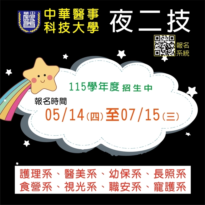 115 學年度｜二技進修部招生中