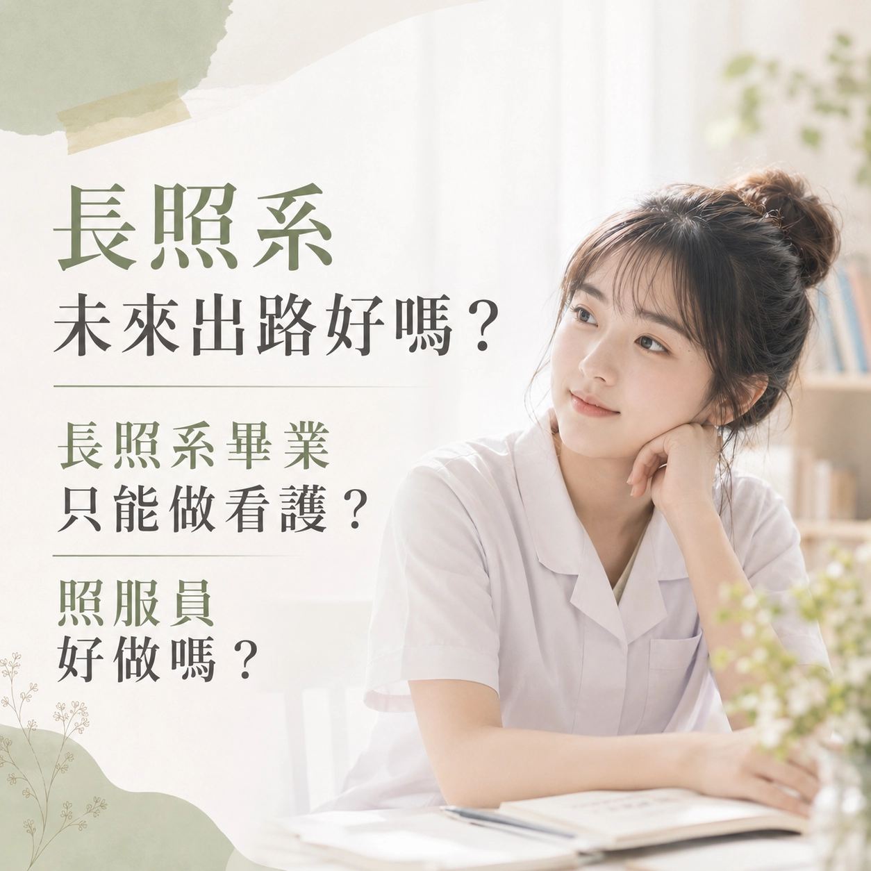 長照系未來出路好嗎？長照系畢業只能做看護？照服員好做嗎？