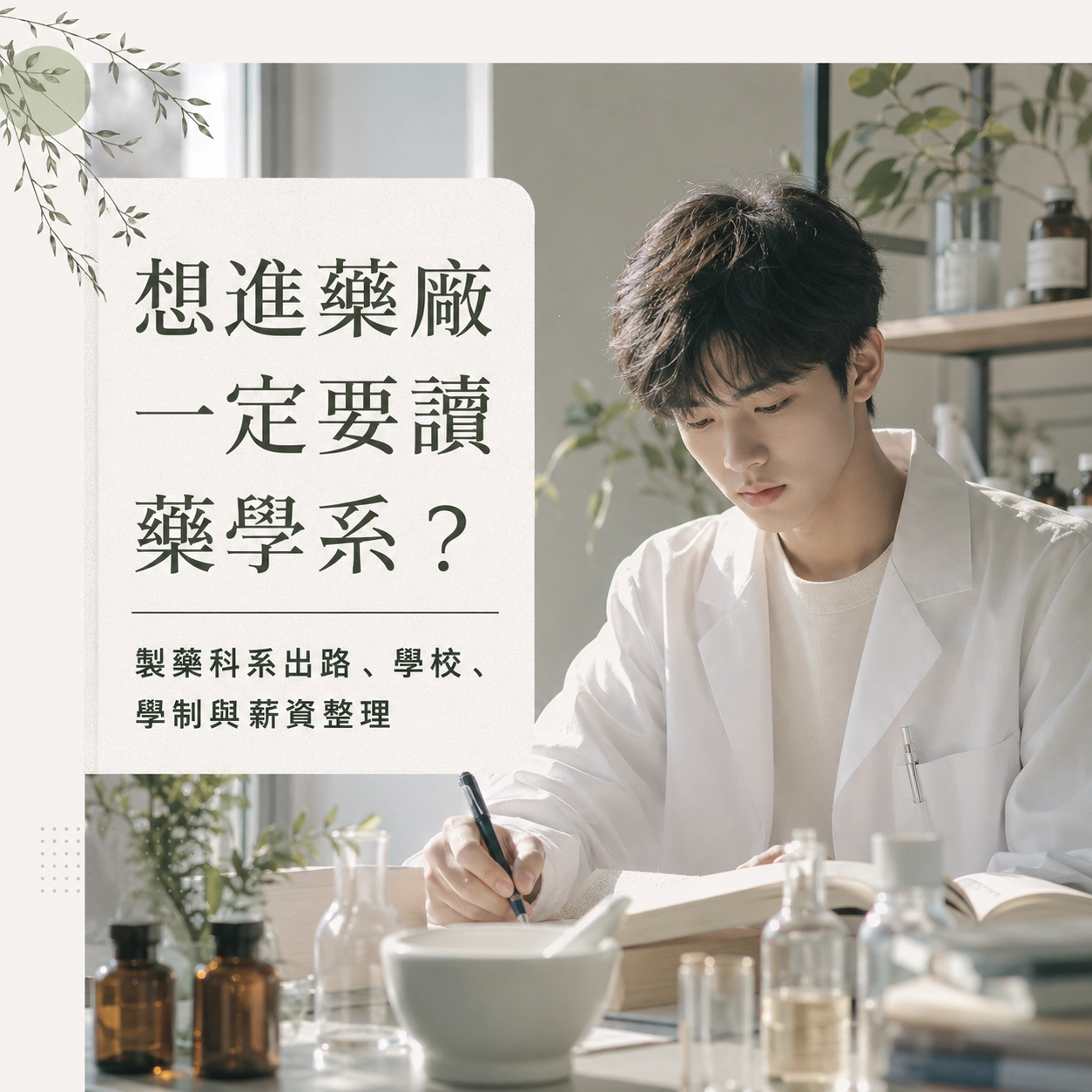 想進藥廠一定要讀藥學系？製藥科系出路、學校、學制與薪資整理