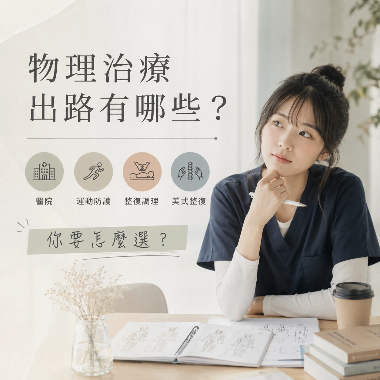 物理治療出路有哪些？醫院、運動防護、整復調理、美式整復，你要怎麼選？