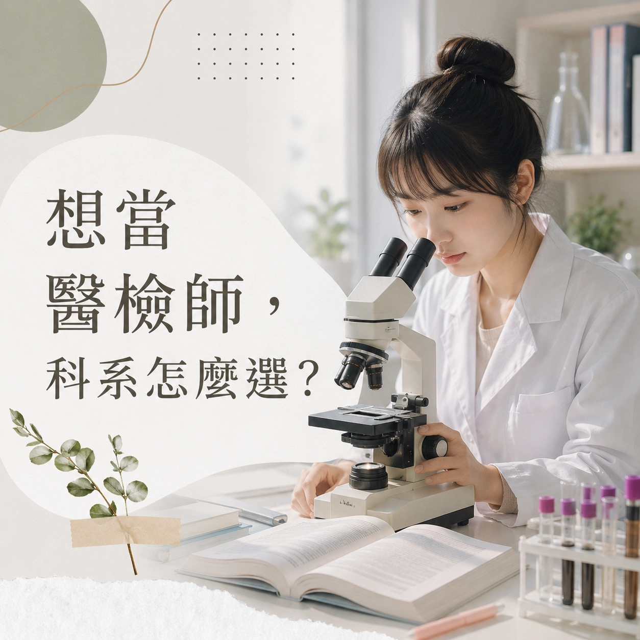 想當醫檢師，科系怎麼選？