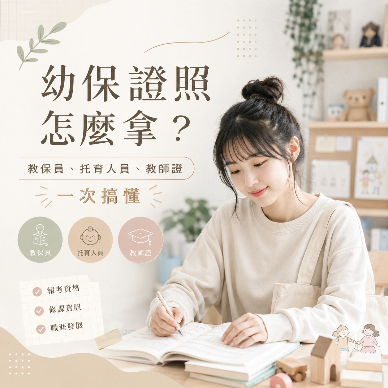 幼保證照怎麼拿？教保員、托育人員、教師證一次搞懂