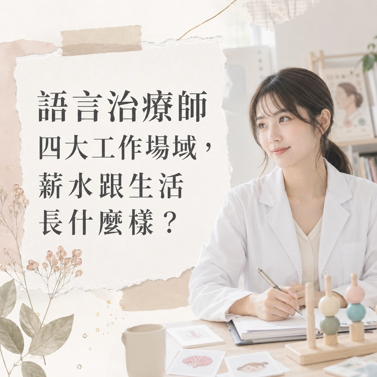 語言治療師四大工作場域，薪水跟生活長什麼樣？