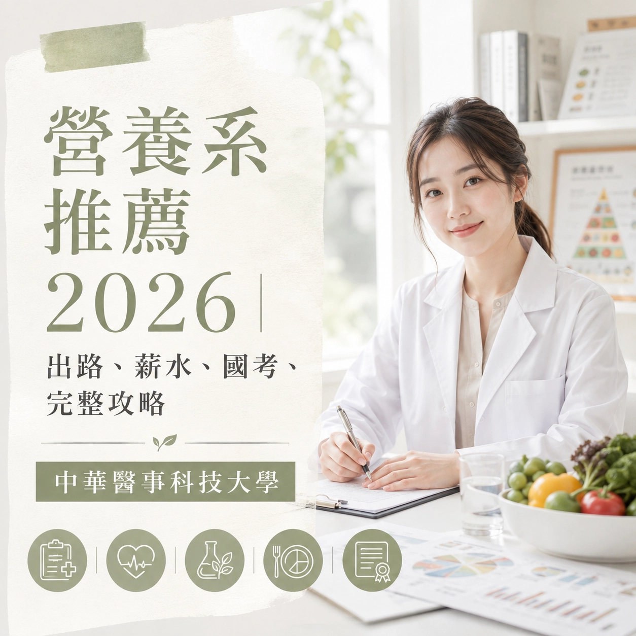 營養系推薦 2026｜出路、薪水、國考、完整攻略｜中華醫事科技大學