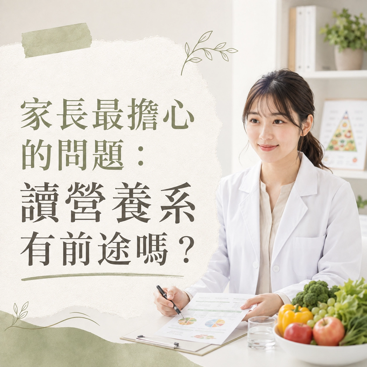 家長最擔心的問題：讀營養系有前途嗎？