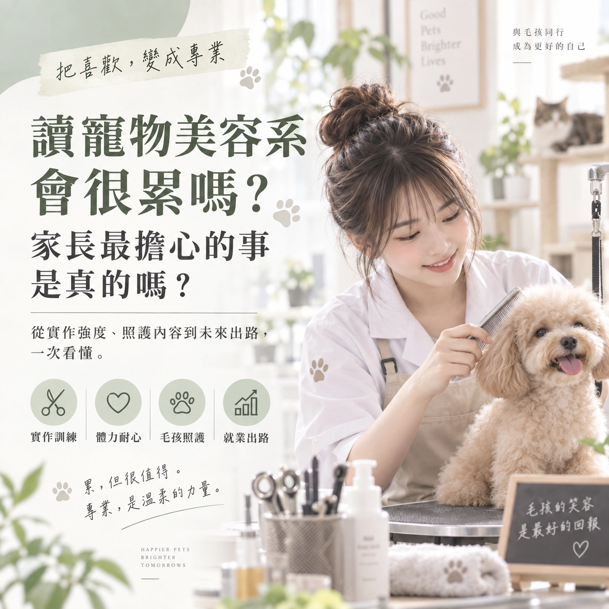 讀寵物美容系會很累嗎？家長最擔心的事是真的嗎？